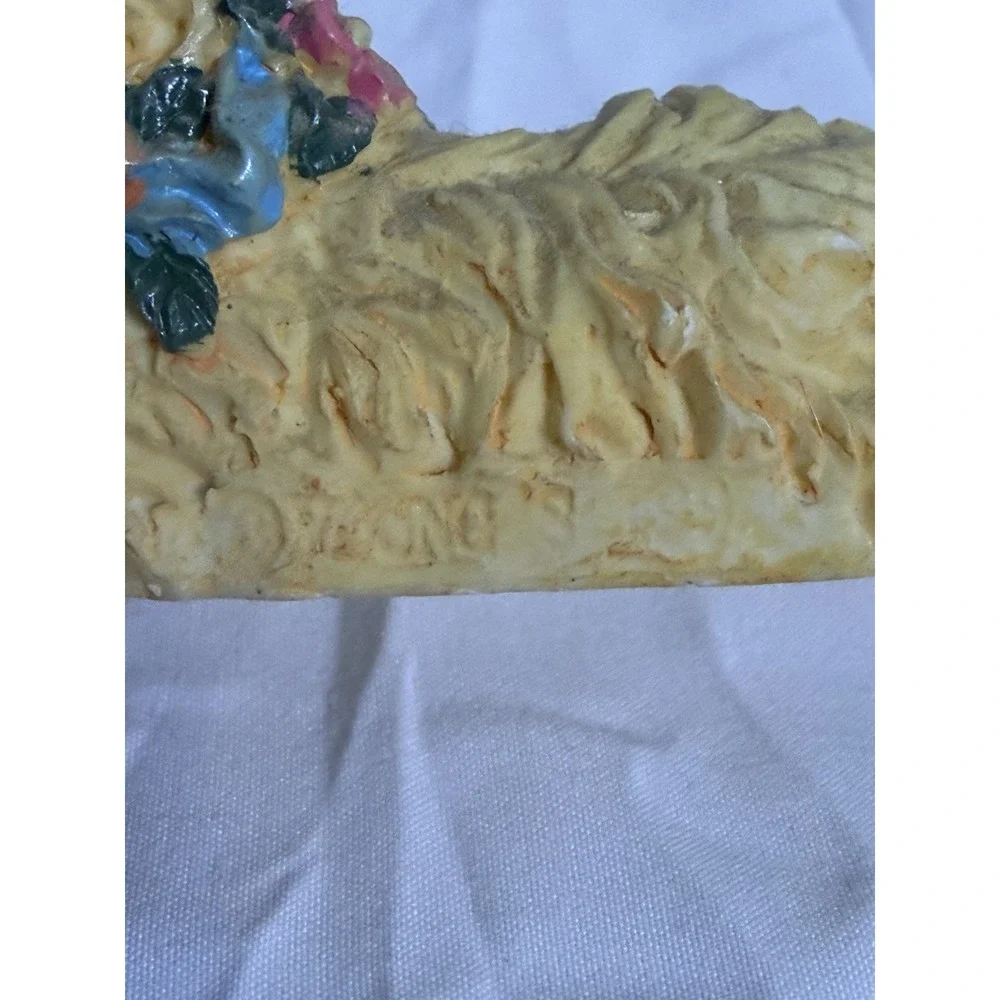 Vintage Young's Inc Monroe Mich Orange Restaurant Resin Persian Cat Figurine